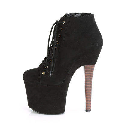 Pleaser Bottines pour femmes RADIANT-1005 BLK FAUX SUDE / BLK FAUX SUDE