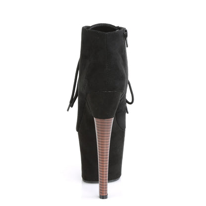 Pleaser Bottines pour femmes RADIANT-1005 BLK FAUX SUDE / BLK FAUX SUDE