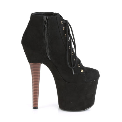 Pleaser Bottines pour femmes RADIANT-1005 BLK FAUX SUDE / BLK FAUX SUDE