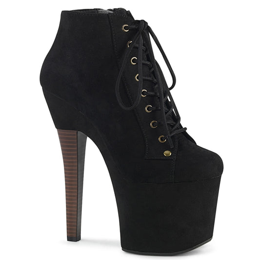 Pleaser Bottines pour femmes RADIANT-1005 BLK FAUX SUDE / BLK FAUX SUDE
