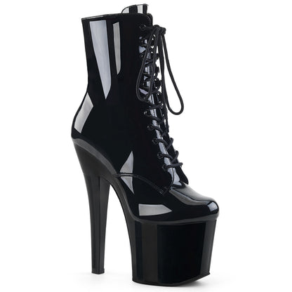Pleaser Bottines pour femmes RADIANT-1020 BLK PAT / BLK