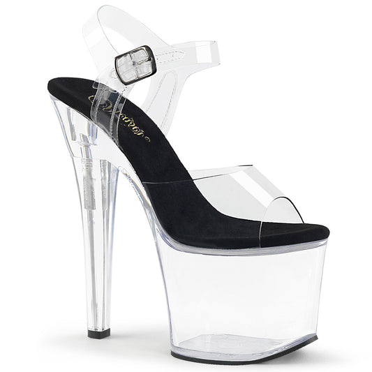 Pleaser Sandales pour femmes RADIANT-708 CLR-BLK / CLR
