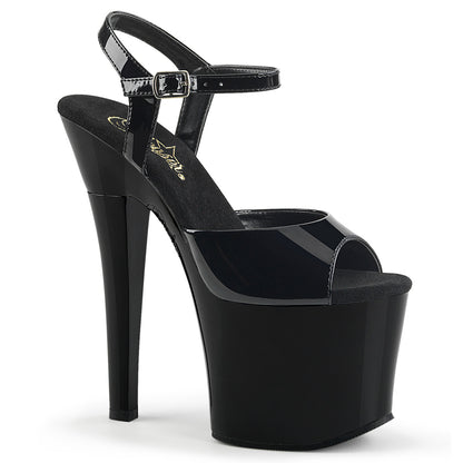 Pleaser Sandales pour femmes RADIANT-709 blk pat / blk