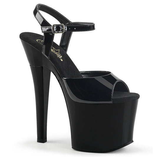 Pleaser Sandales pour femmes RADIANT-709 blk pat / blk