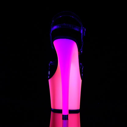 Pleaser Sandales pour femmes RAINBOW-309UV BLK PAT / NEON MULTI