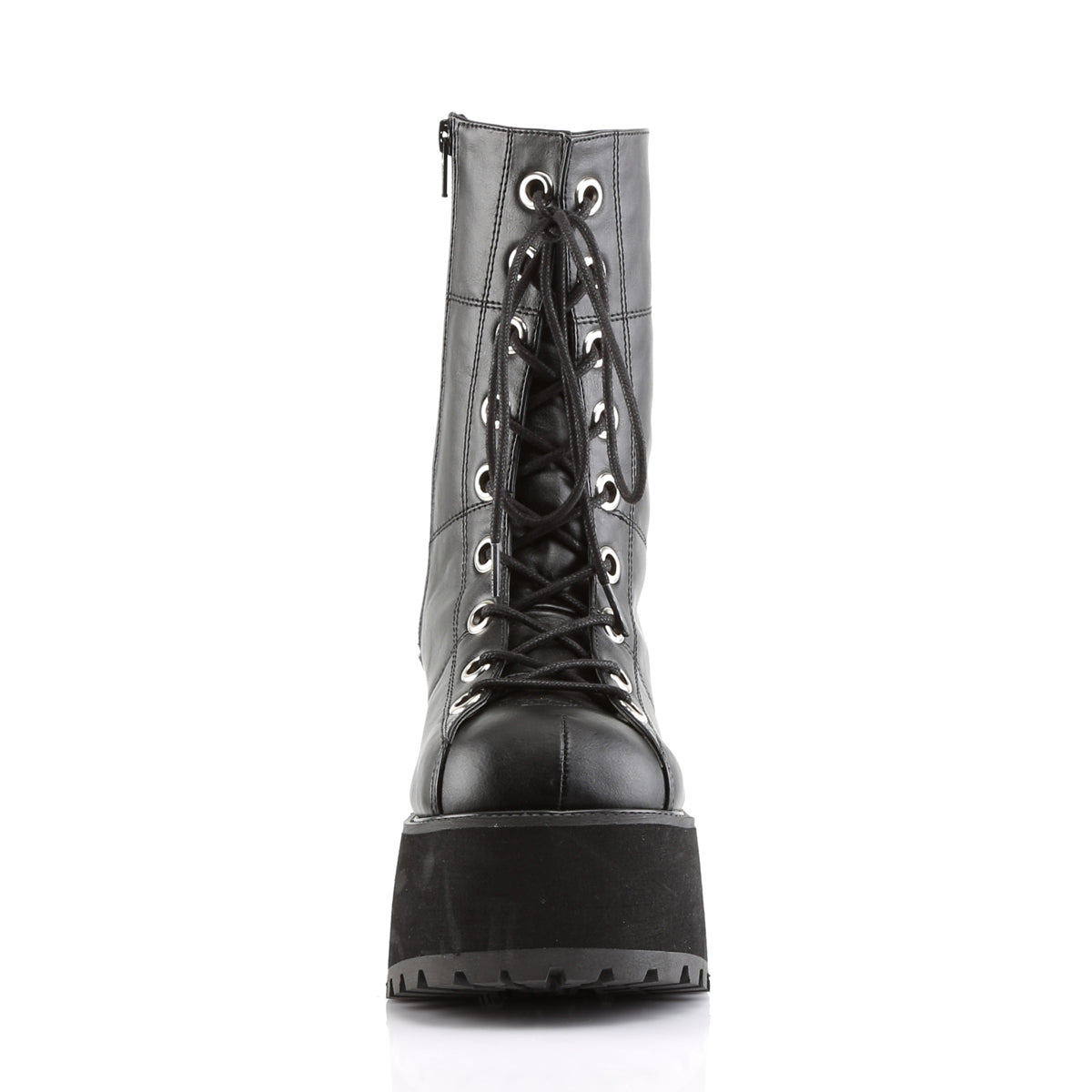 DemoniaCult Bottes de femmes RANGER-301 Cuir végétalien BLK