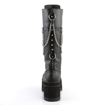 DemoniaCult Bottes pour hommes RANGER-303 Blk Faux Leather