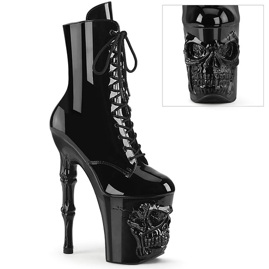 Pleaser  Bottines RAPTURE-1020 BLK PAT / BLK