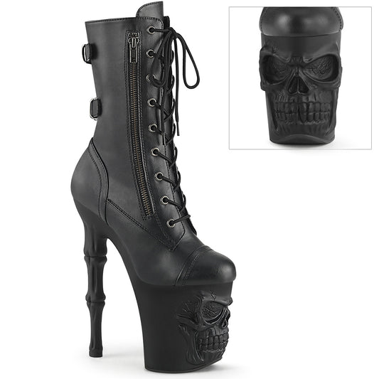 Pleaser  Bottines RAPTURE-1047 BLK faux cuir / blk matte