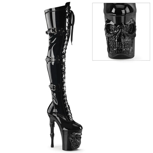 Pleaser  Bottes RAPTURE-3028 Blk Str. Pat / blk