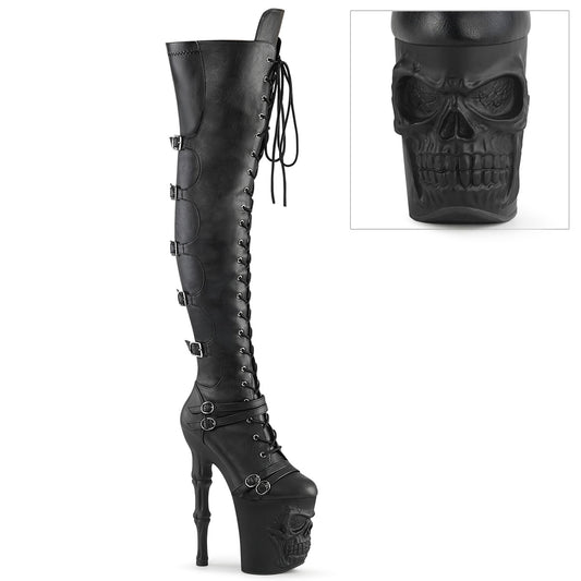 Pleaser  Bottes RAPTURE-3045 Blk faux cuir-str.faux cuir / blk matte