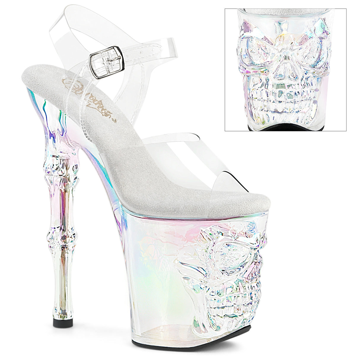 Pleaser Women's Platform Shoes RAPTURE-808HT Clr/Holo Tinted