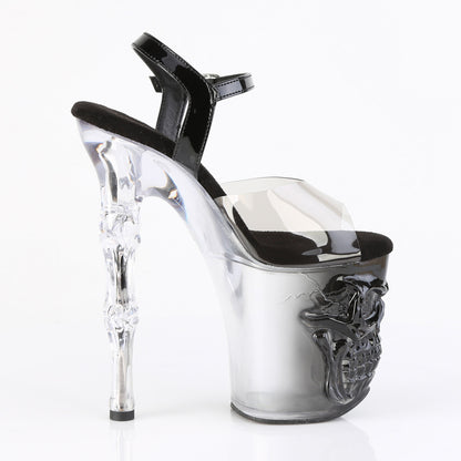 Pleaser Women's Platform Shoes RAPTURE-808T-1 Smoke-Blk/Blk-Clr Ombre