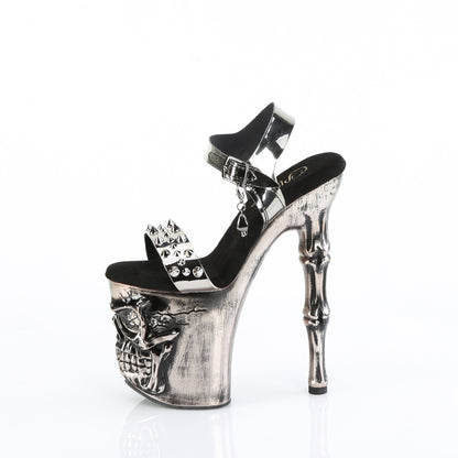 Pleaser  Des sandales RAPTURE-812-lt étain tpu / étain de satin chrome