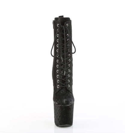 Pleaser Women's Platform Shoes RAZZLE-1040WR Blk Reptile Print/M