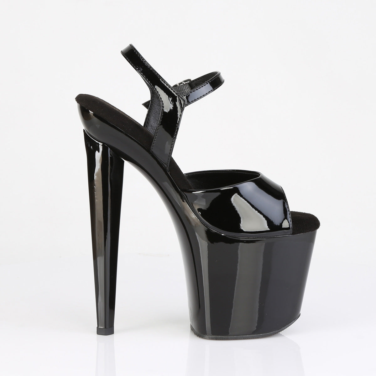 Pleaser Women's Platform Shoes RAZZLE-809 Blk Pat/Blk