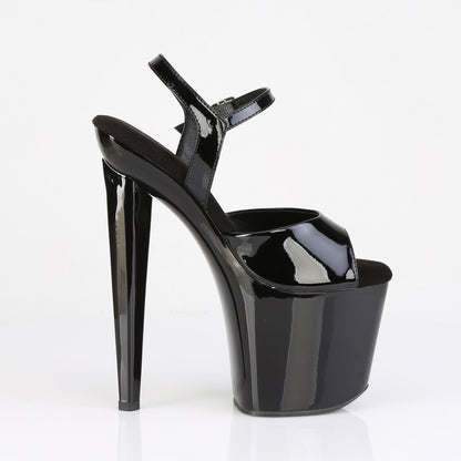 Pleaser Women's Platform Shoes RAZZLE-809 Blk Pat/Blk