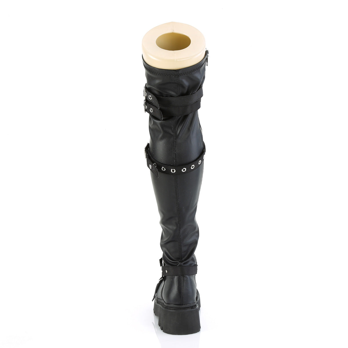 DemoniaCult  Bottes RENEGADE-320 Blk Stretch Vegan Le cuir