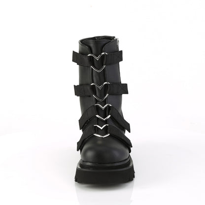 DemoniaCult  Bottines RENEGADE-50 BLK Vegan Leather-nylon