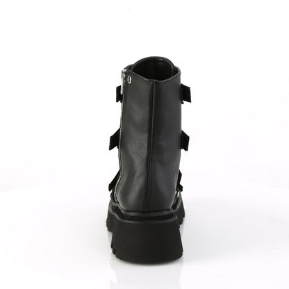 DemoniaCult  Bottines RENEGADE-50 BLK Vegan Leather-nylon