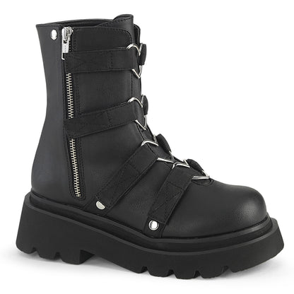 DemoniaCult  Bottines RENEGADE-50 BLK Vegan Leather-nylon