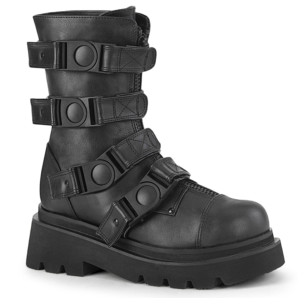 DemoniaCult  Bottes RENEGADE-55 Cuir végétalien BLK