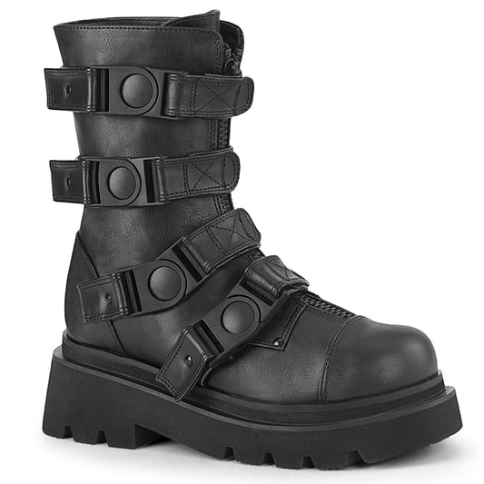 DemoniaCult  Bottes RENEGADE-55 Cuir végétalien BLK