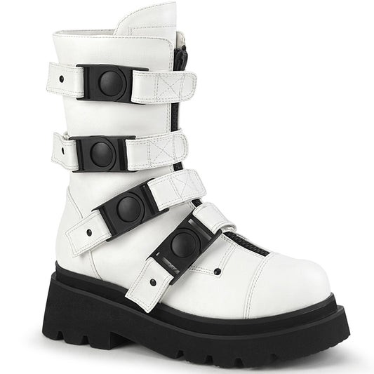 DemoniaCult  Bottes RENEGADE-55 Wht Vegan Leather