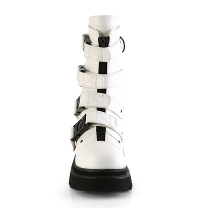 DemoniaCult  Bottes RENEGADE-55 Wht Vegan Leather