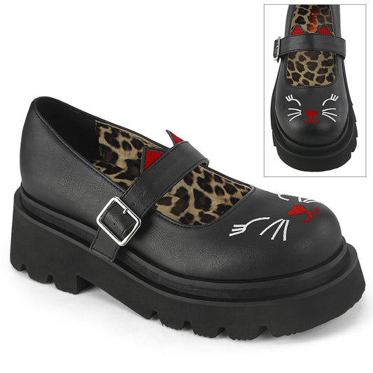 DemoniaCult  Pompes RENEGADE-56 Cuir végétalien BLK