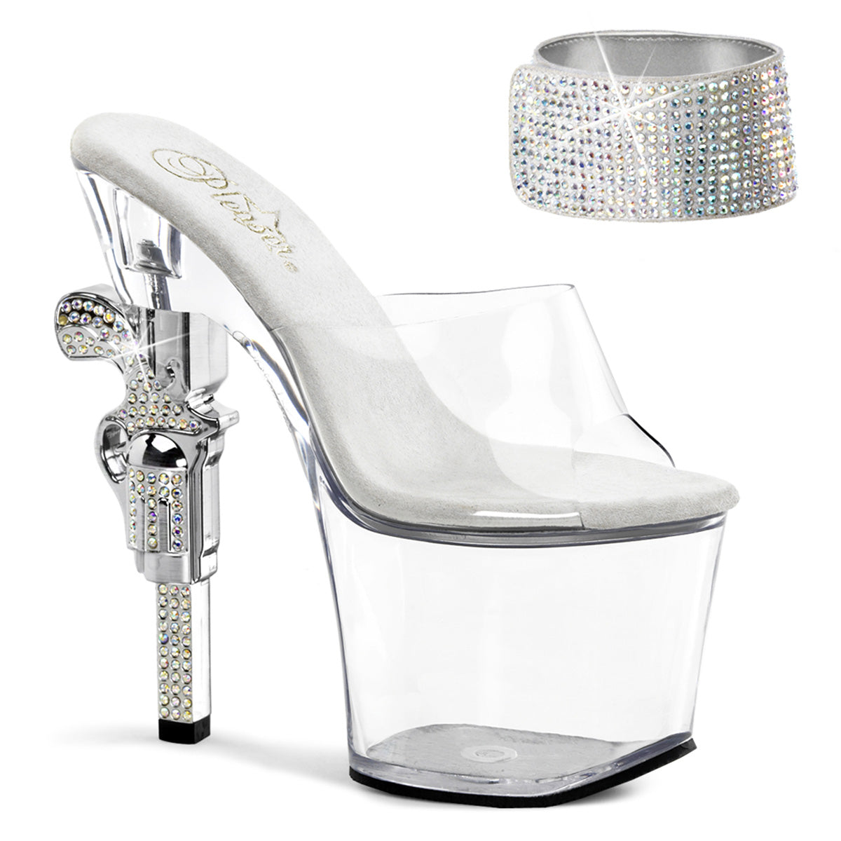 Pleaser Sandales pour femmes REVOLVER-712 CLR / CLR