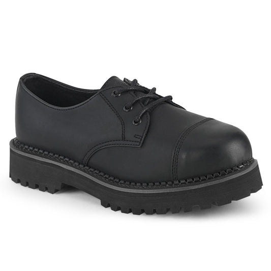 DemoniaCult Bottes pour hommes RIOT-03 Cuir végétalien BLK