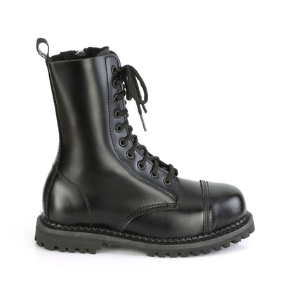 DemoniaCult Bottes pour hommes RIOT-10 BLK Cuir