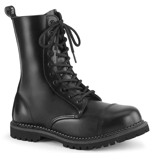 DemoniaCult Mens Boots RIOT-10 Blk Leather