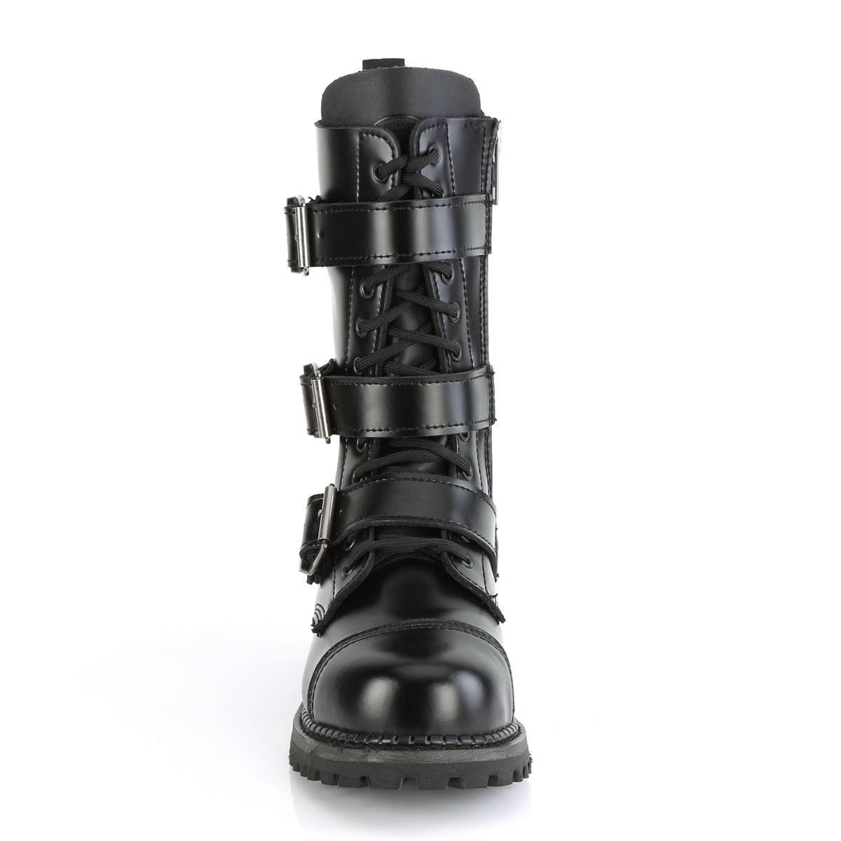 DemoniaCult Bottes pour hommes RIOT-12BK BLK Cuir