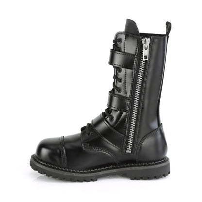 DemoniaCult Bottes pour hommes RIOT-12BK BLK Cuir