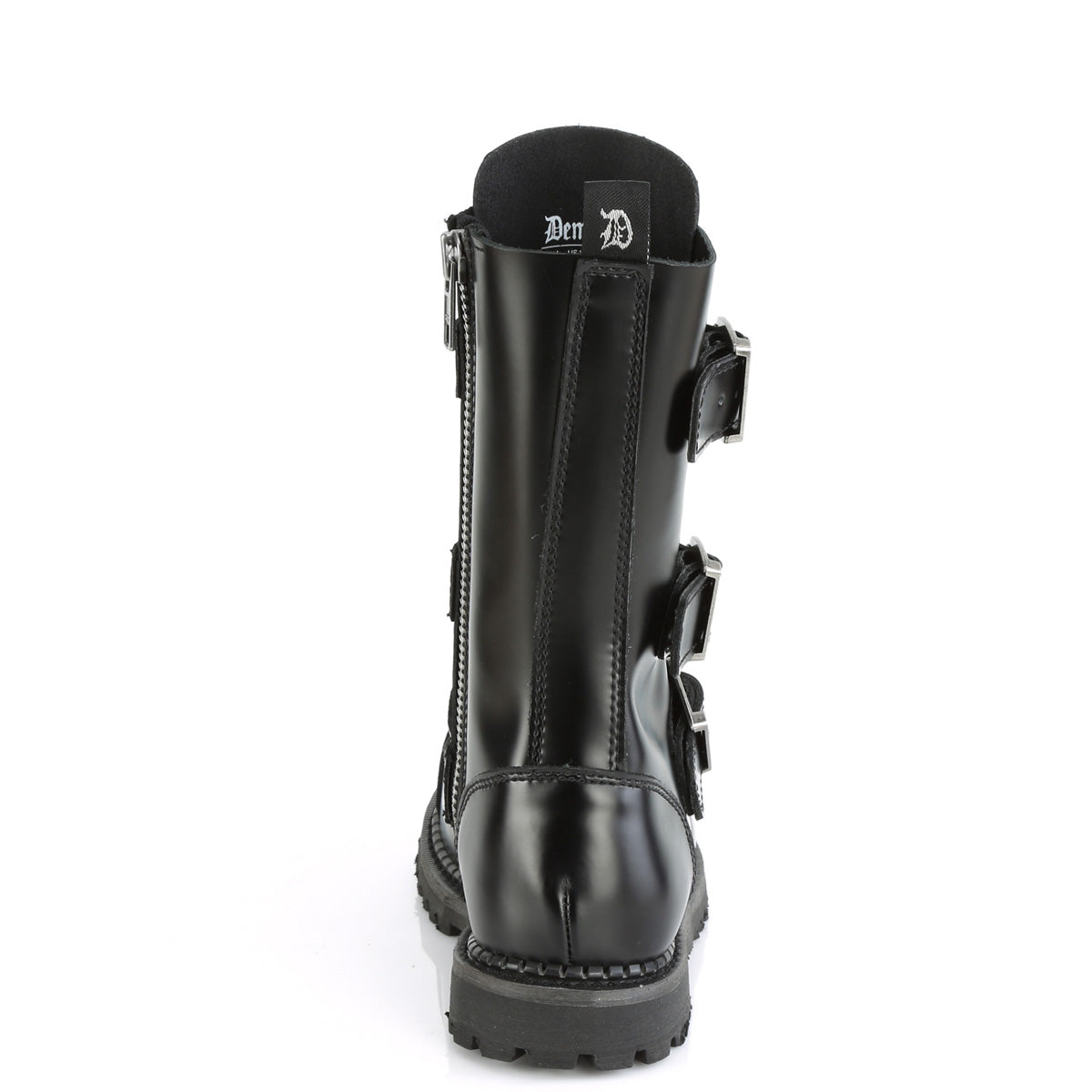 DemoniaCult Bottes pour hommes RIOT-12BK BLK Cuir