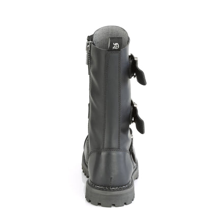 DemoniaCult Mens Boots RIOT-12BK Blk Vegan Leather