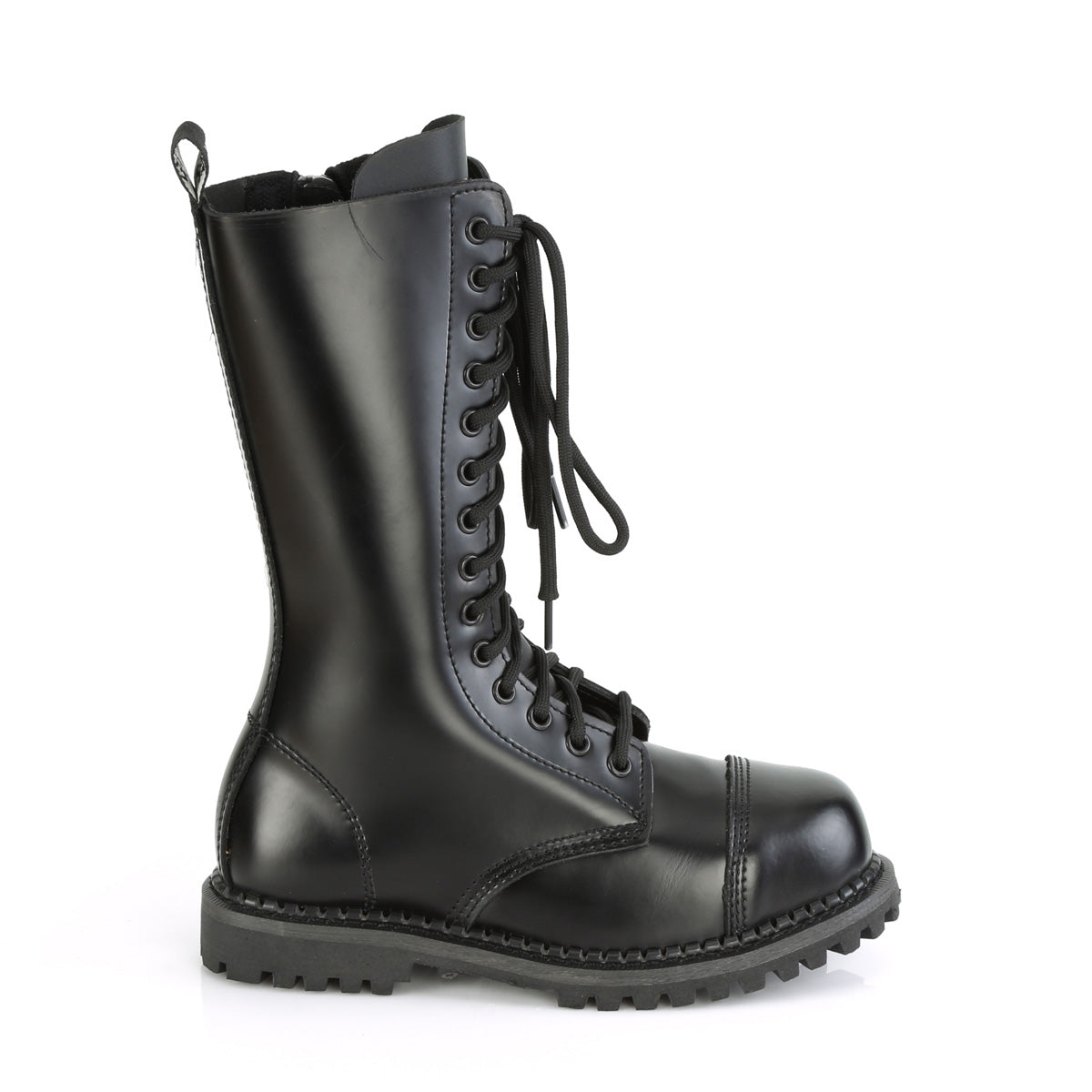 DemoniaCult Mens Boots RIOT-14 Blk Leather
