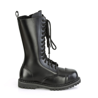 DemoniaCult Mens Boots RIOT-14 Blk Leather