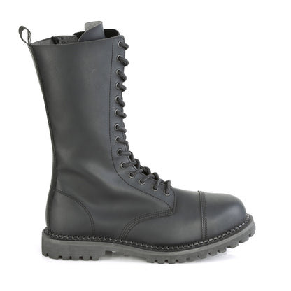 DemoniaCult Mens Boots RIOT-14 Blk Vegan Leather