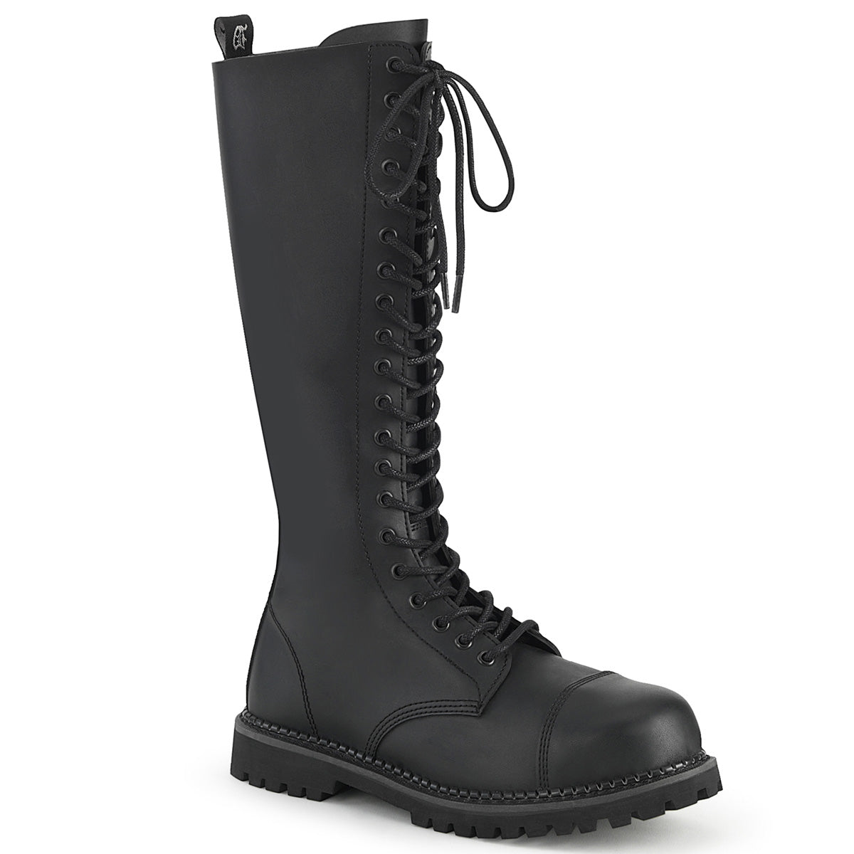 DemoniaCult Bottes pour hommes RIOT-20 Cuir végétalien BLK