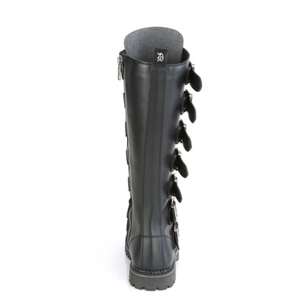 DemoniaCult Mens Boots RIOT-21MP Blk Vegan Leather
