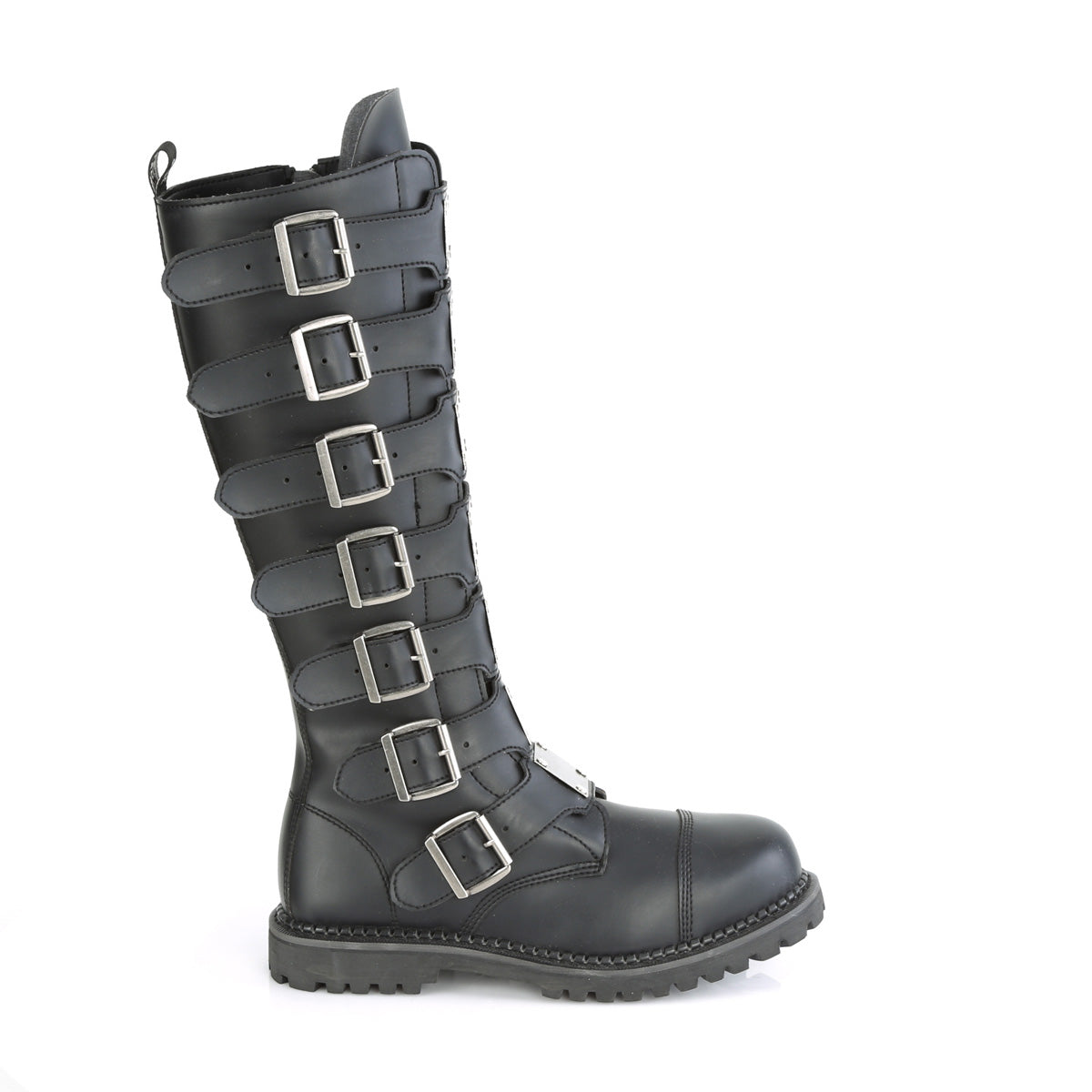 DemoniaCult Mens Boots RIOT-21MP Blk Vegan Leather