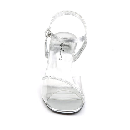 Fabulicious Womens Sandals ROMANCE-308R Clr-Slv Metallic Pu