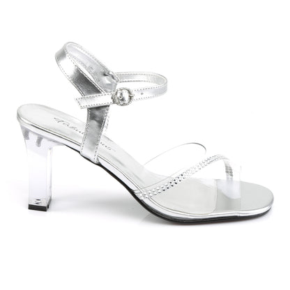 Fabulicious Womens Sandals ROMANCE-308R Clr-Slv Metallic Pu