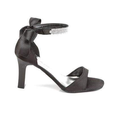Pleaser Pink Label Womens Pumps ROMANCE-372 Blk Satin