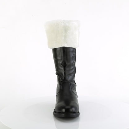Funtasma Bottes pour hommes Santa-100 BLK PU-WHT FAUX FUR