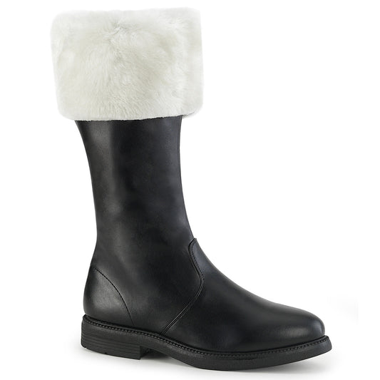 Funtasma Bottes pour hommes Santa-100 BLK PU-WHT FAUX FUR