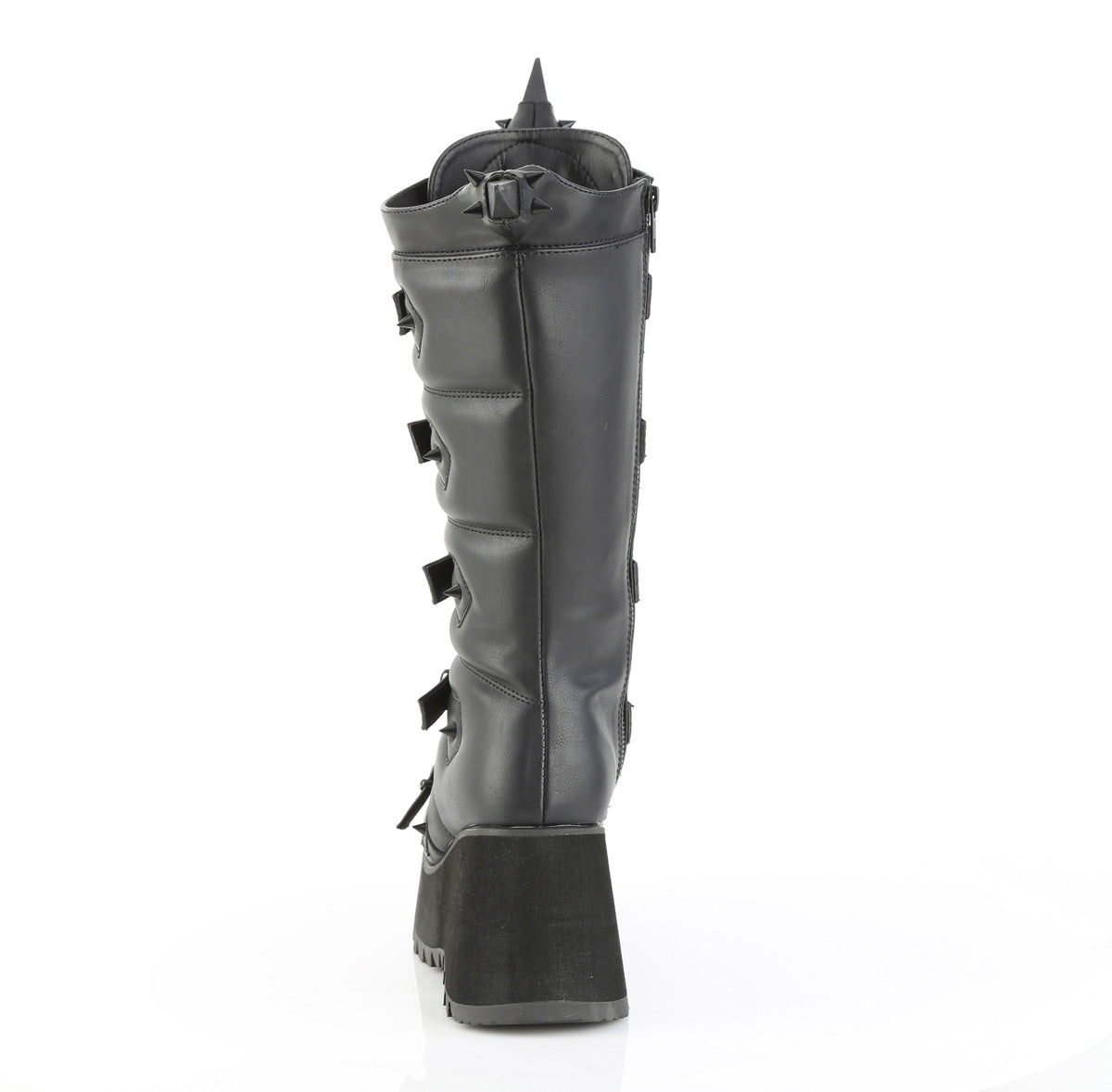 DemoniaCult Women's Mid-Calf & Knee High Boots SCENE-157 Blk Vegan Leather